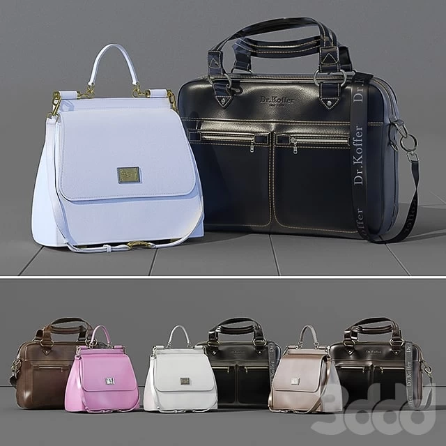 Business leather bag Dr.Koffer + women's bag Dolce Gabbana