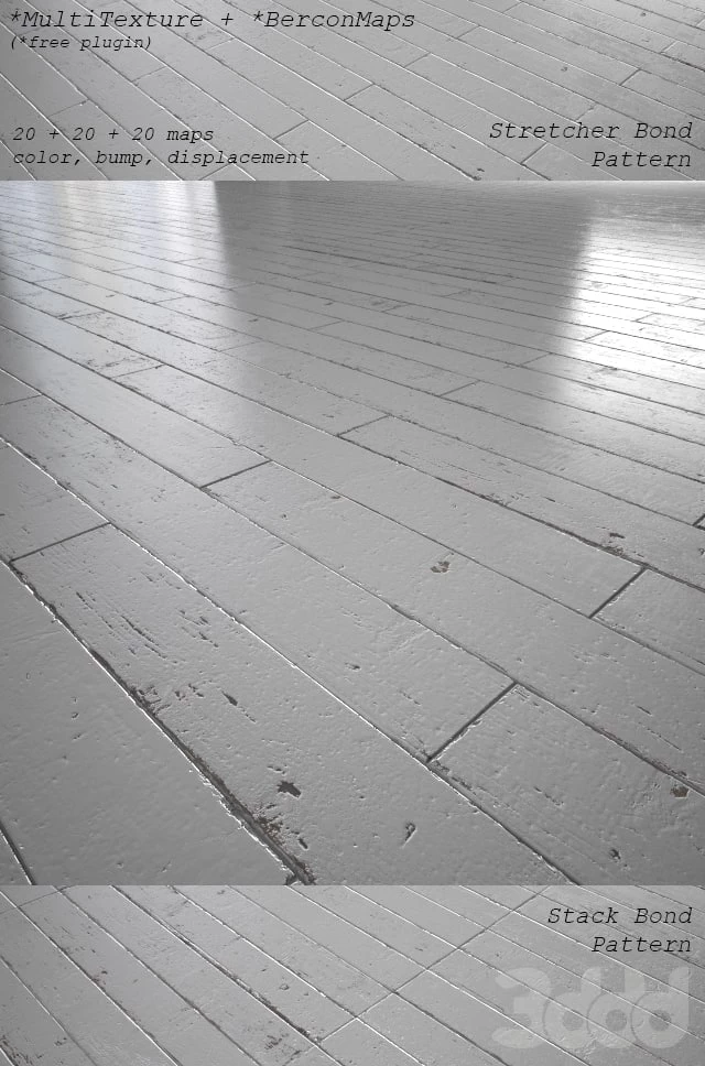 White Painted wood floor - MultiTexture