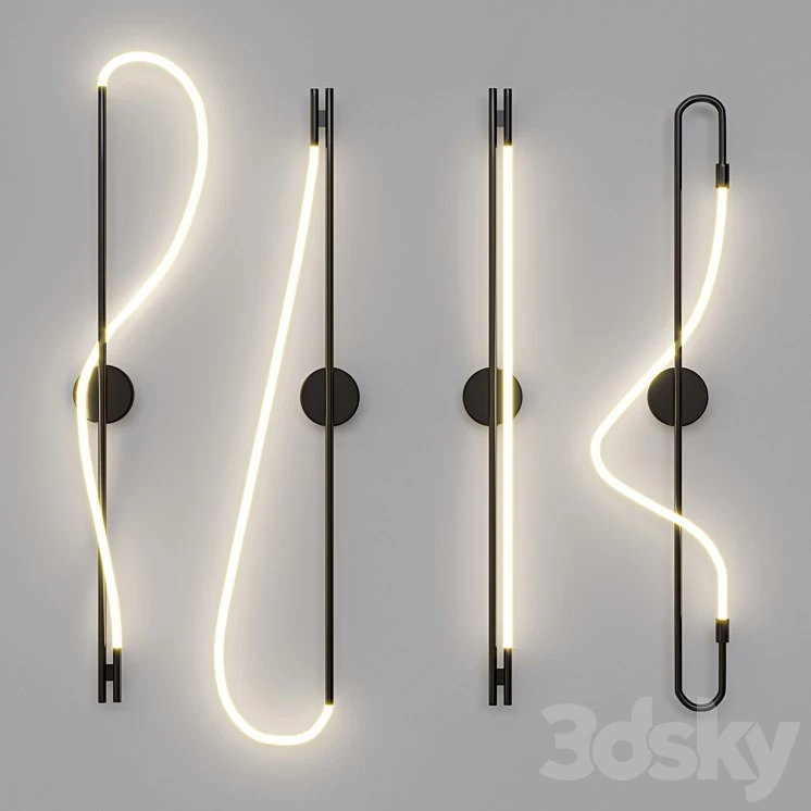 Luke Lamp Co Wall Sconce Black Set