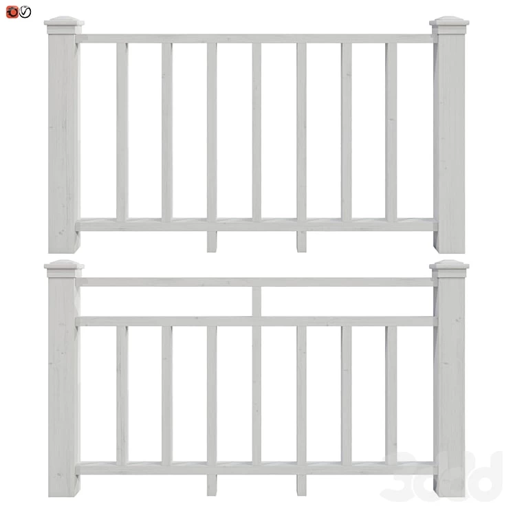 Set of handrails and terrace railing 8