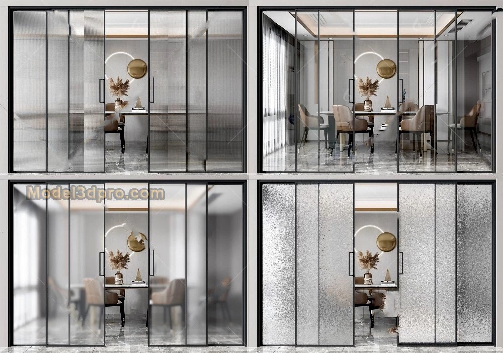 Diffrent glass partitions