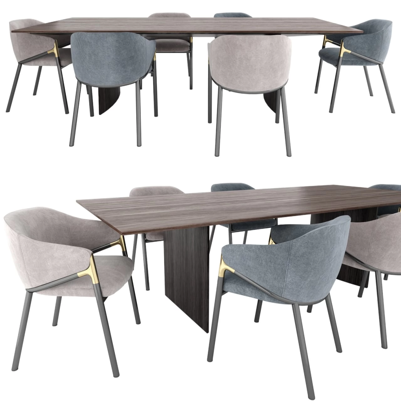 Hammer Guest Chair and Minotti Linha Table