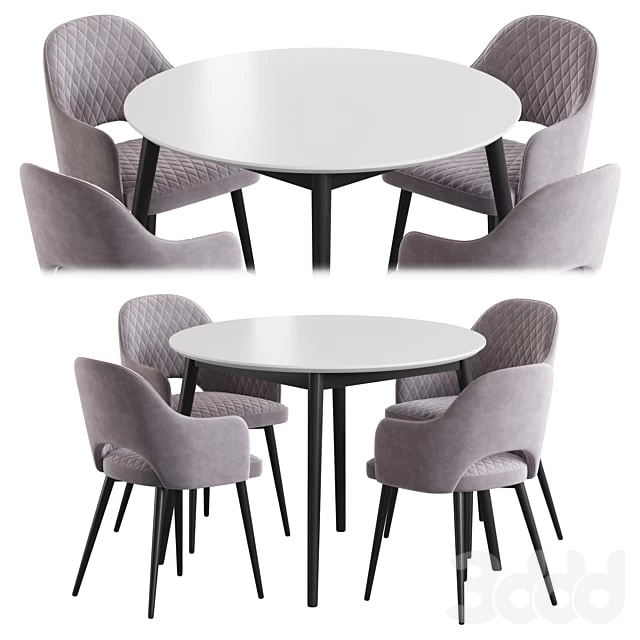 Linda table Leman chair Dining set