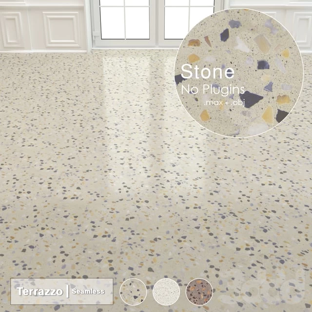 Seamless Terrazzo Stone 006