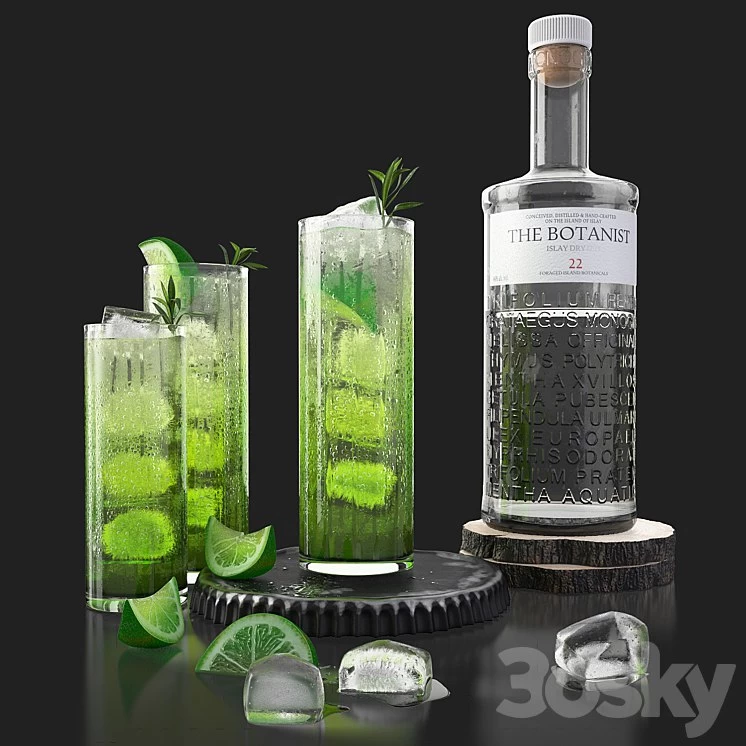 The Botanist gin and mojito with ice