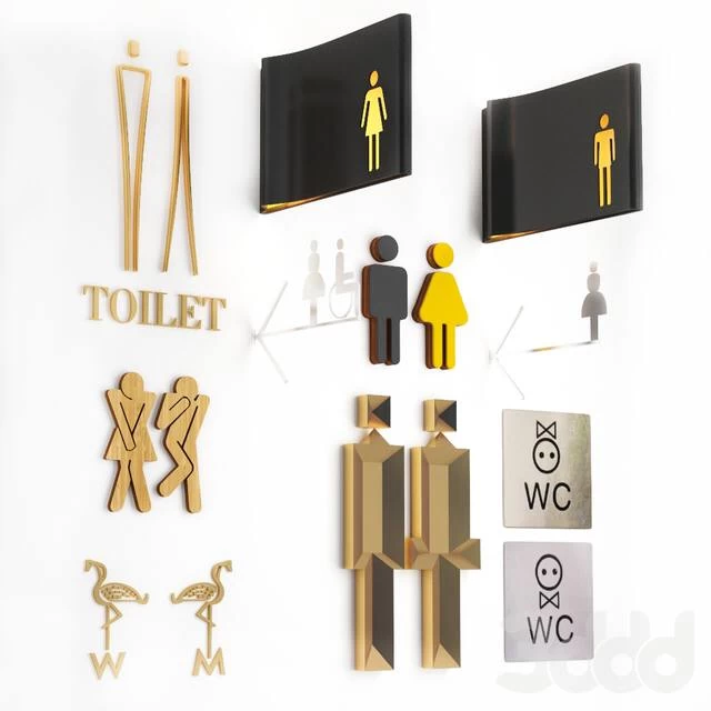 Toilet sign