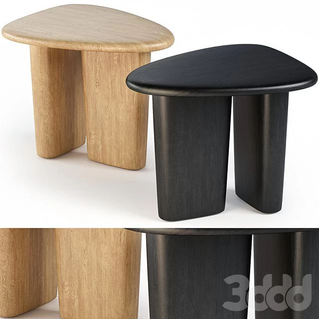 Sculptural oak side table ANTHROPOLOGIE Kalle