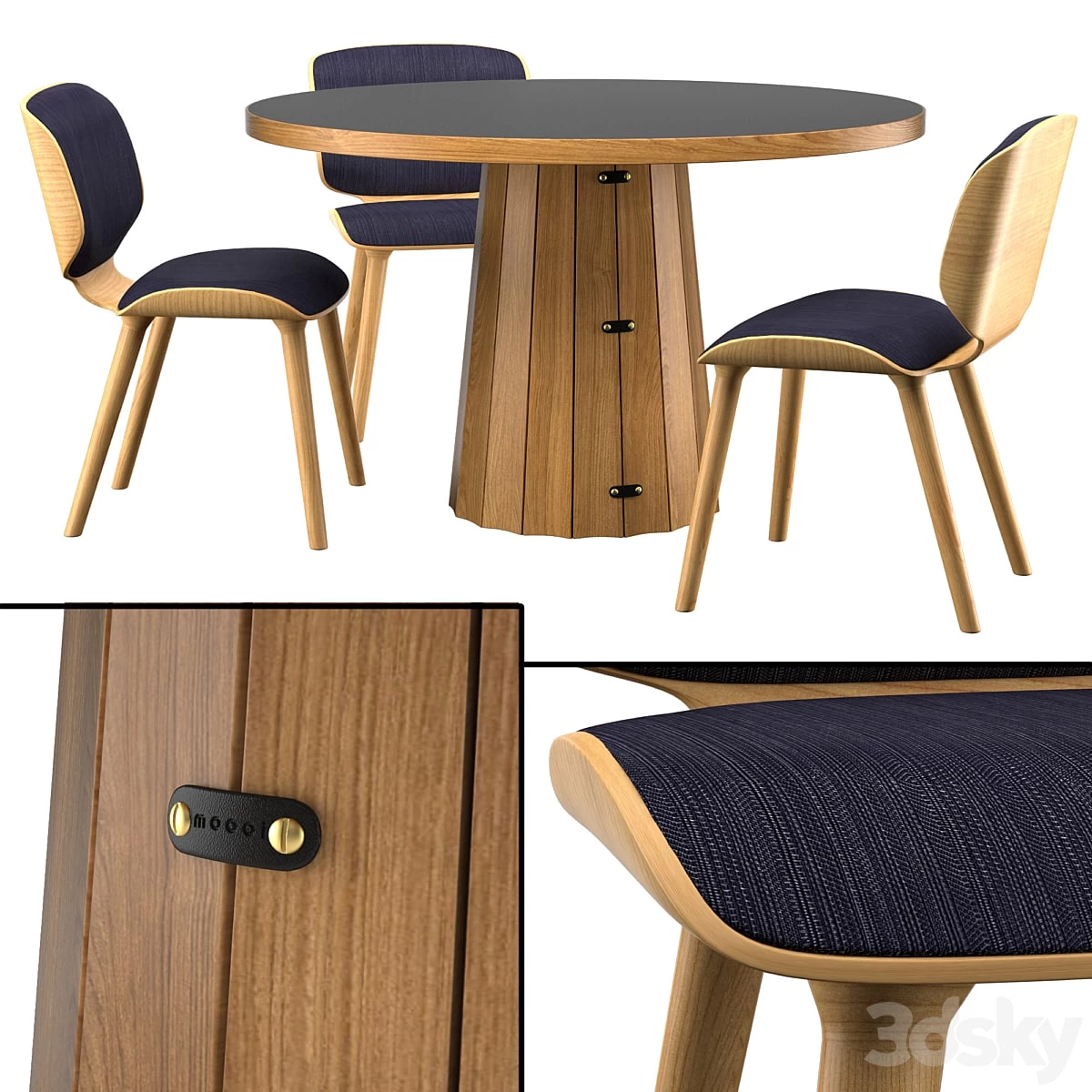 Container Table Bodhi with Linoak Top