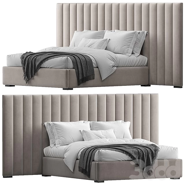 RH Modena Vertical Channel Extended Platform Bed
