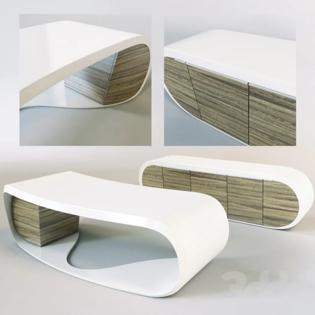 Goggle Table with Cabinet by Danny Venlet