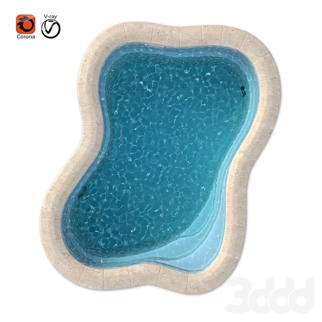3d model of composite pool Florent