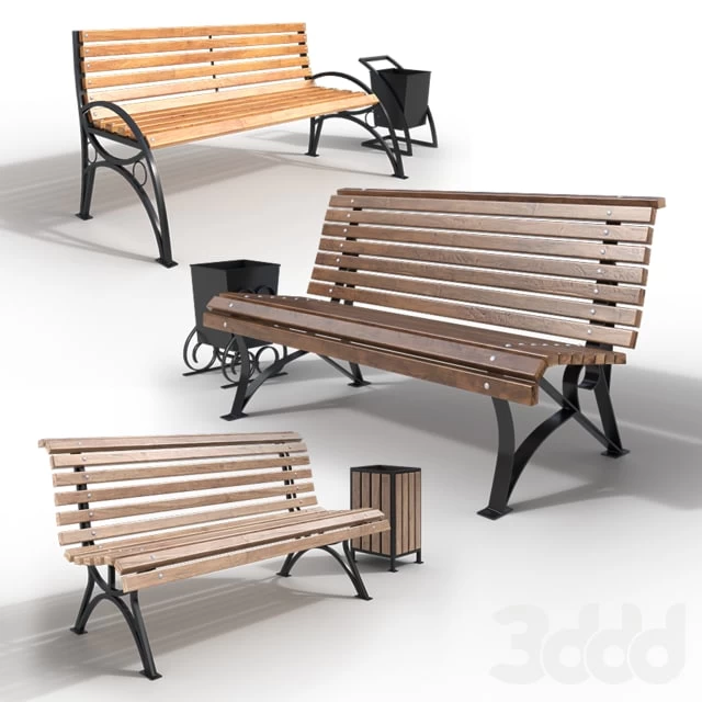 benches and urns