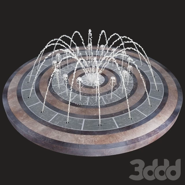 Round fountain dry