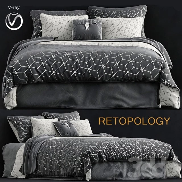 Charcoal Sine Quilt Cover Set