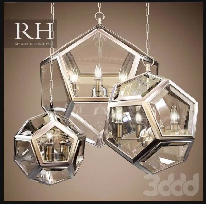 RH GEOMETRIC GLOBE PENDANT (3 size)