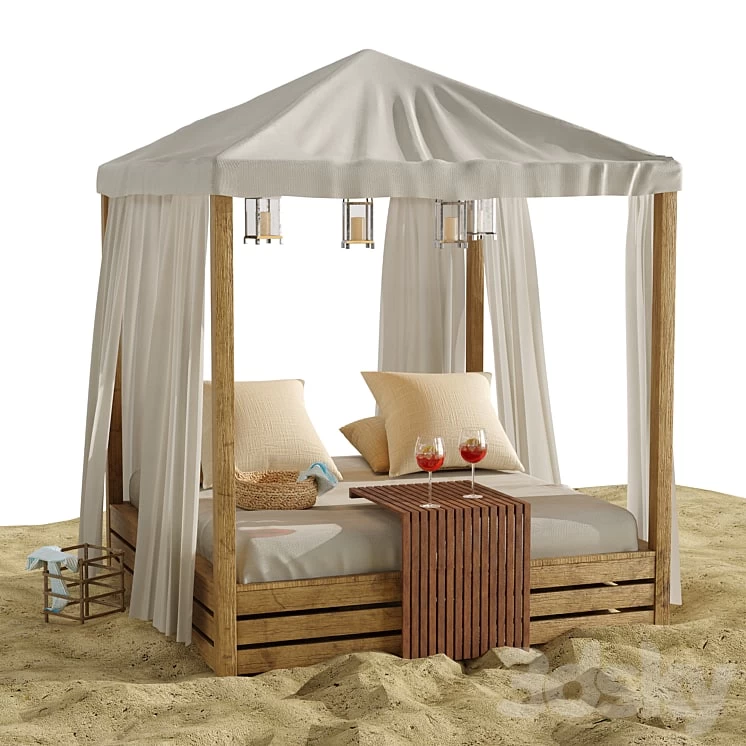 Beach lounge outdoor set 16