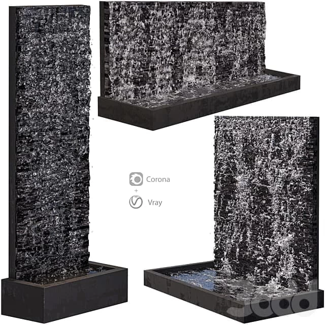 Water wall fountains
