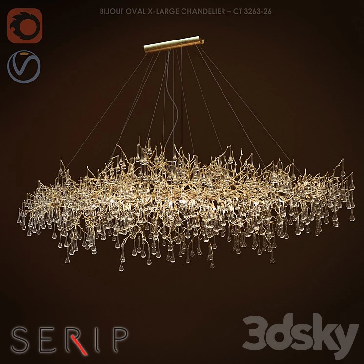 Chandelier SERIP BIJOUT OVAL X-LARGE CHANDELIER