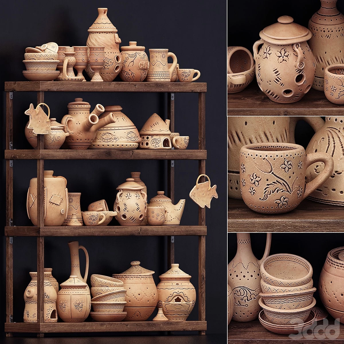 Dishes clay n22 / Clay dishes No. 22