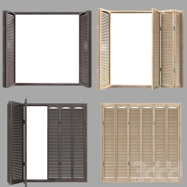 Decorative window shutters with animation