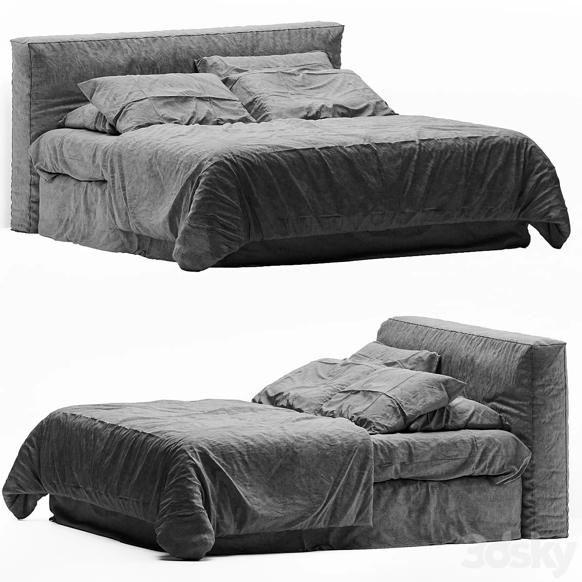 Flocca linen bedding