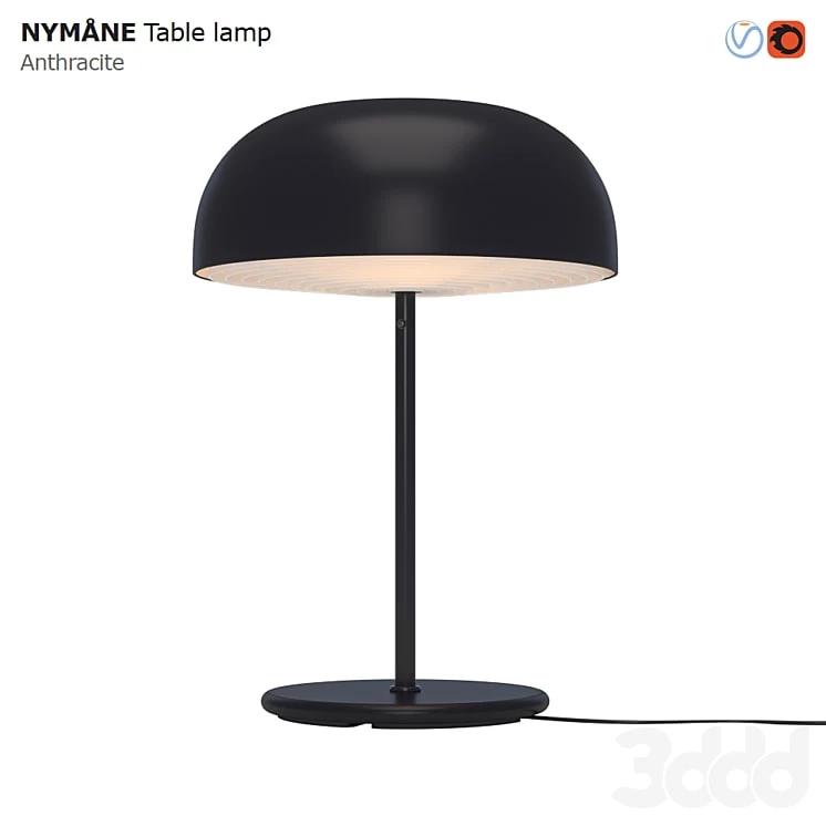 IKEA NYMANE Table Lamp Anthracite
