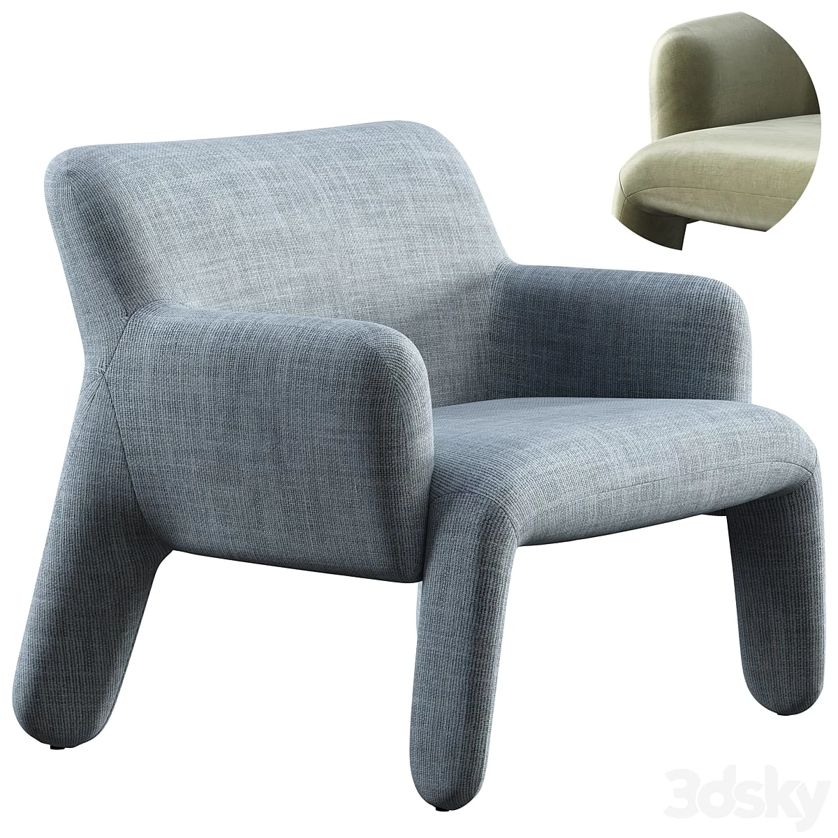 Armchair molteni & c glove up