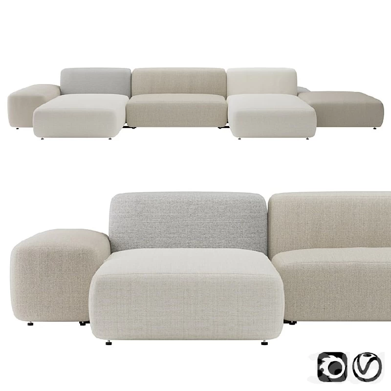 Plus Island Big Sofa by Lapalma