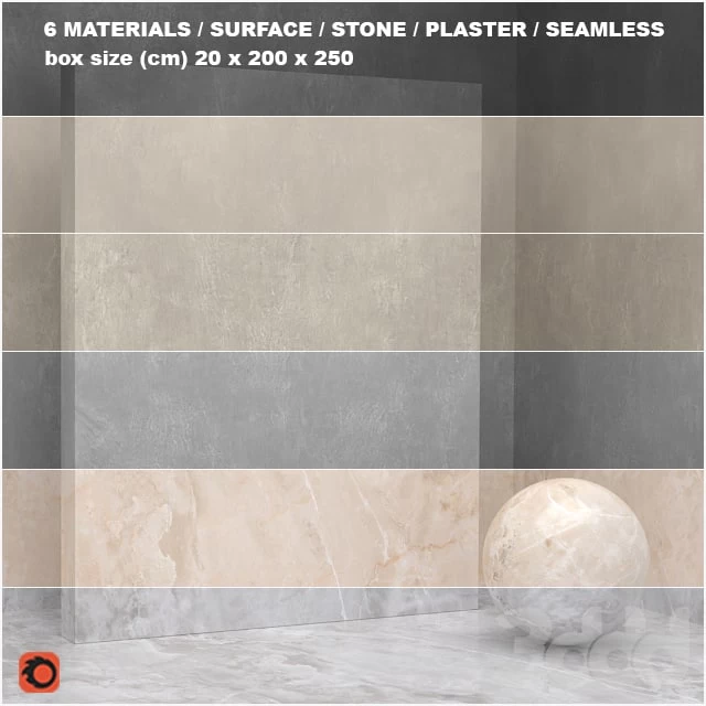 materials (seamless) - stone, plaster - set 23