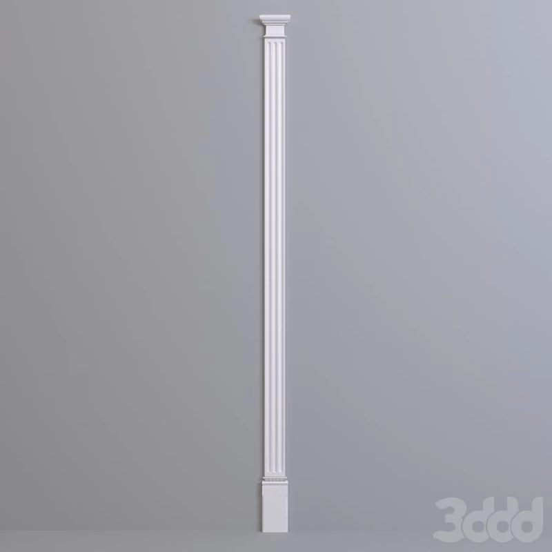 Pilaster Europlast. Capital: .008, Barrel: .050, Base: .600