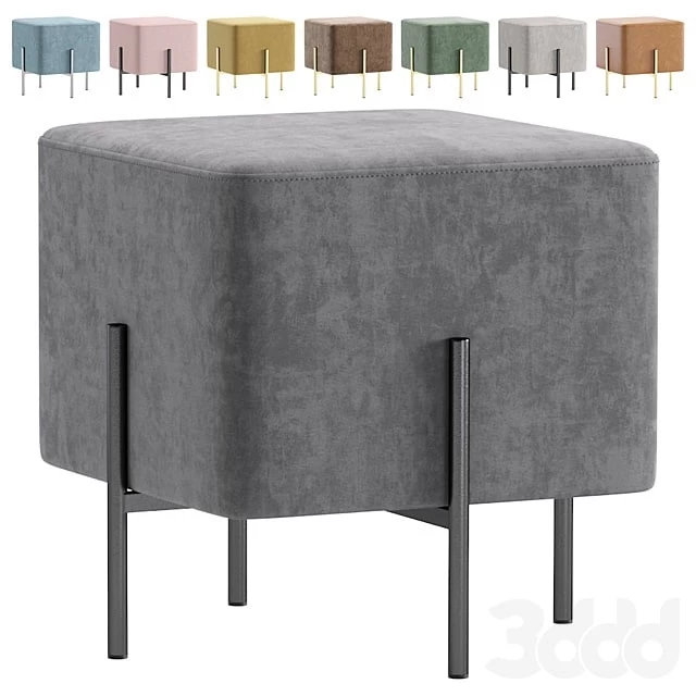 Pouf Gato Velvet and Leather made by Cosmo