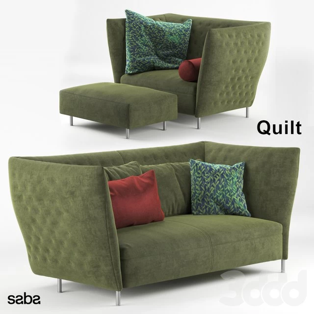 Sofa and armchair Saba Italia Quilt