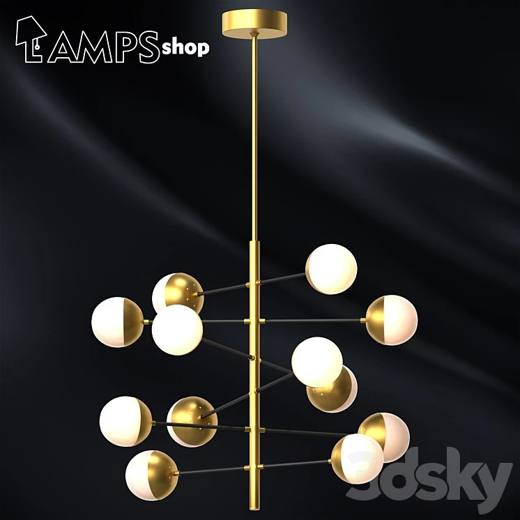 Milky Gold Trees Chandelier