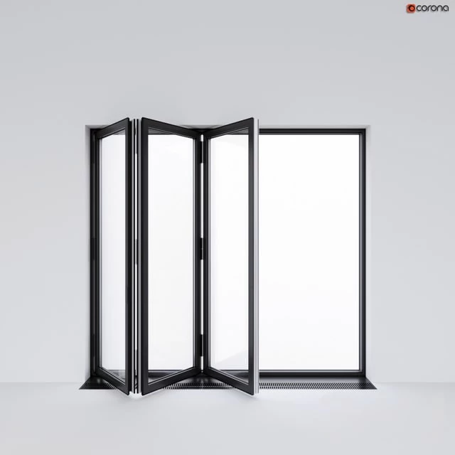 Sliding aluminum window accordion (door)