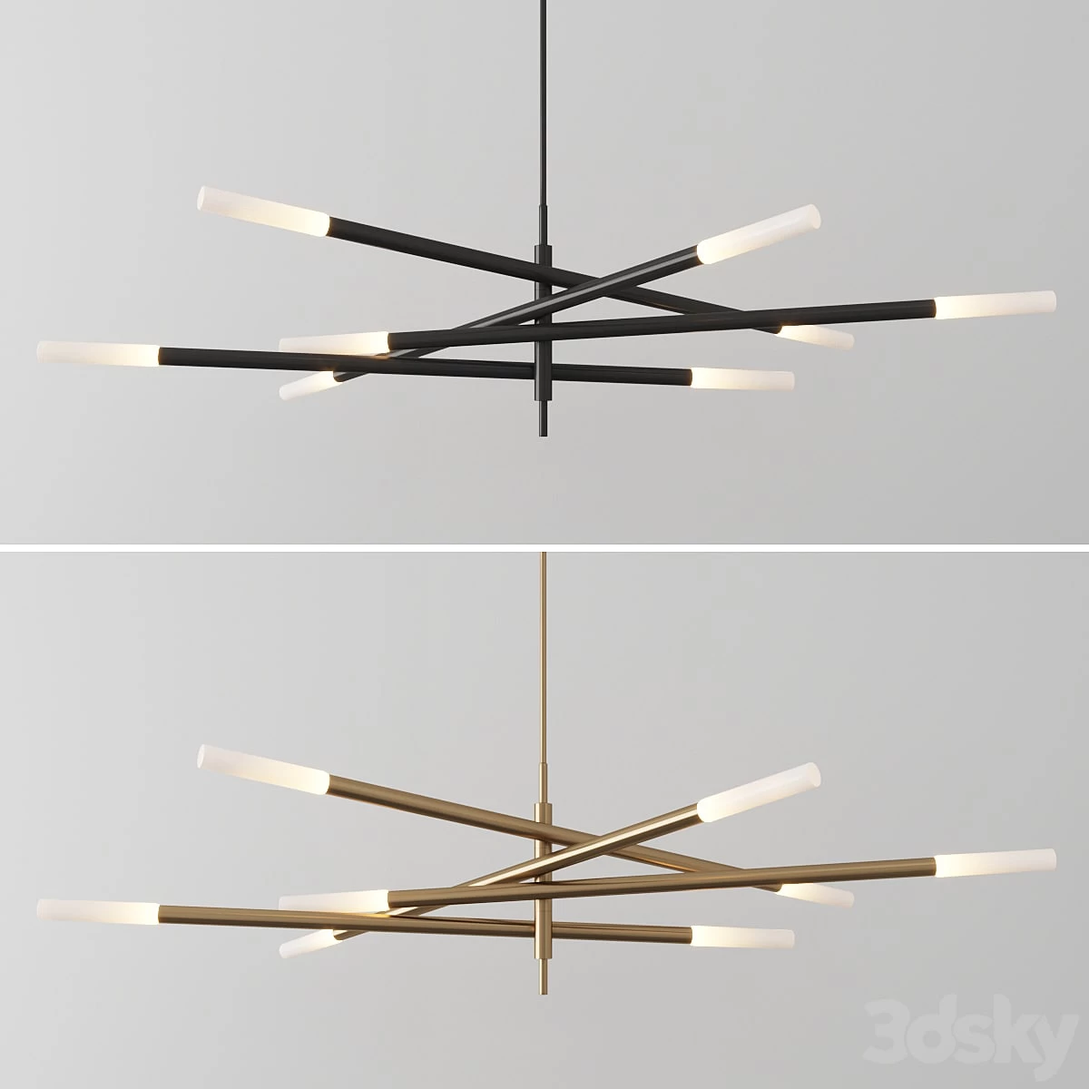 Rousseau grande eight light articulating chandelier by Kelly Wearstler