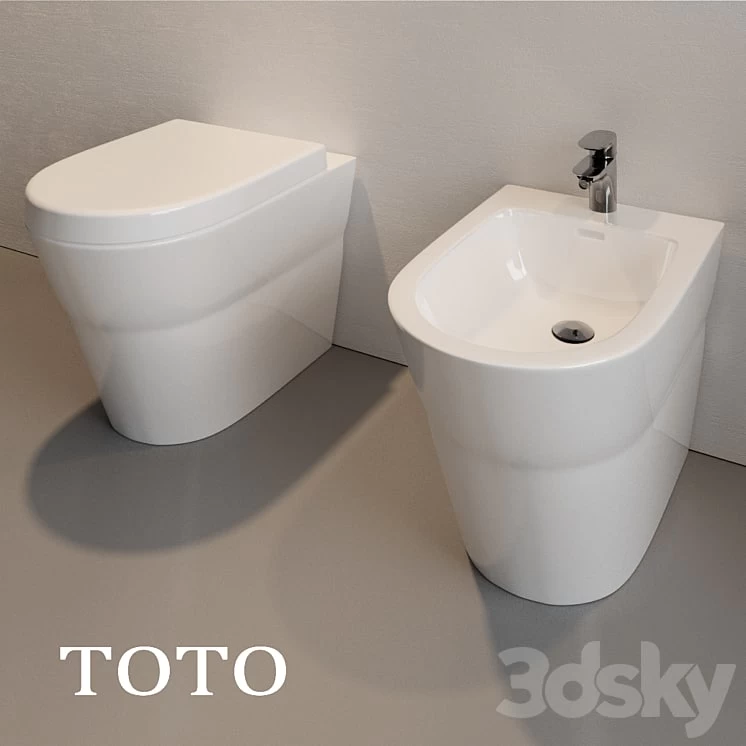 The toilet and bidet TOTO