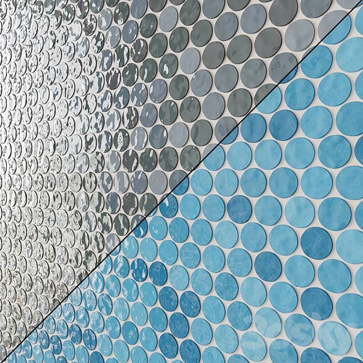GlassPenny Round Mosaic Wall & Floor Tile 12 Colors