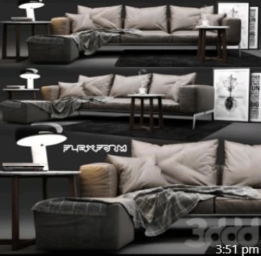 Flexform Lifesteel Sofa