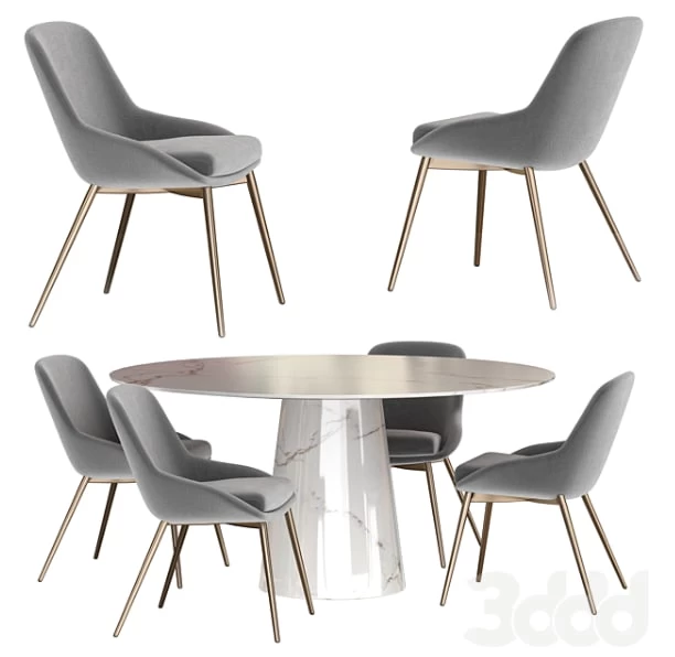 Low silla tapizada set by KENAY