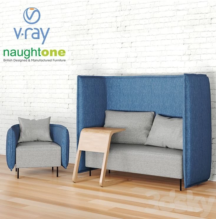 Set Naughtone: Cloud sofa, armchair and Riley table