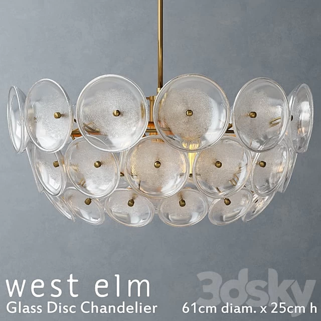 West elm - Glass Disc Chandelier