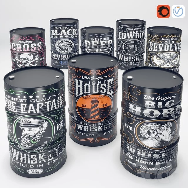 Whiskey oil barel