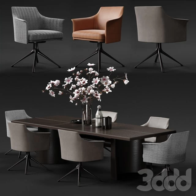 POLIFORM STANFORD Armchair & KENSINGTON Table
