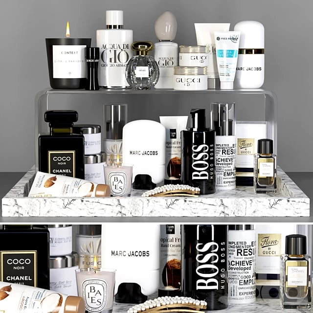 A set of cosmetics for beauty salons and a dressing table. Make up salon