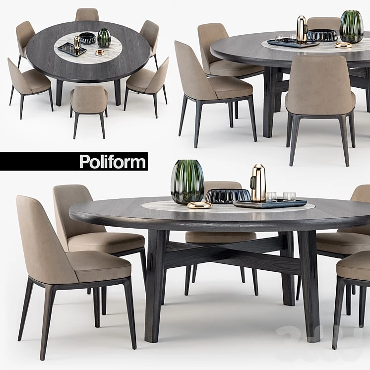 Poliform chair Sophie Home Hotel table