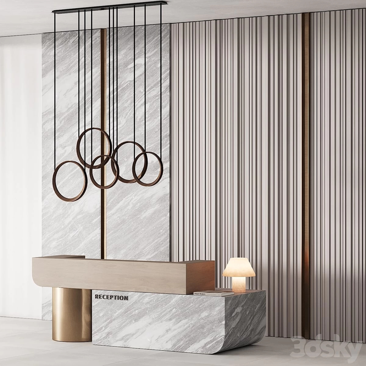 184 office furniture 04 reception desk 04 # lamp