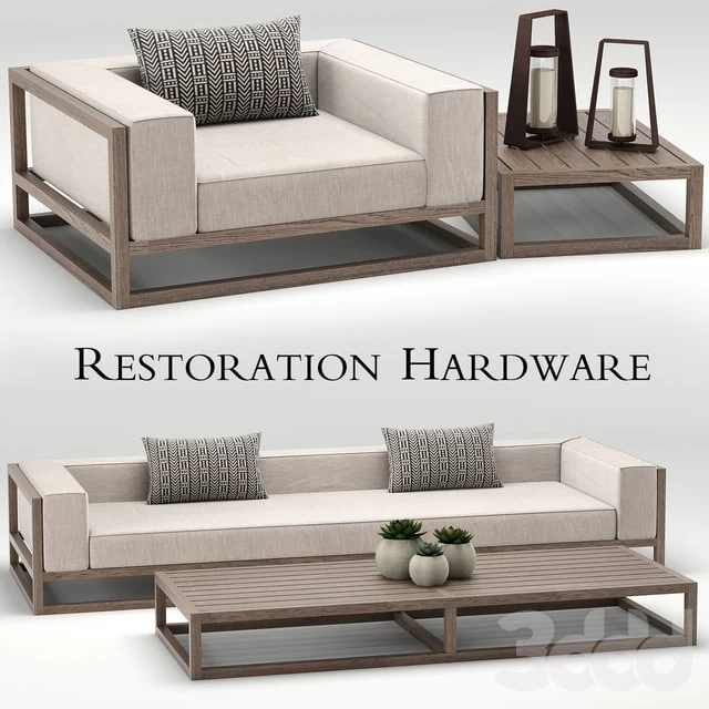 Restoration Hardware Aviara teak sofa