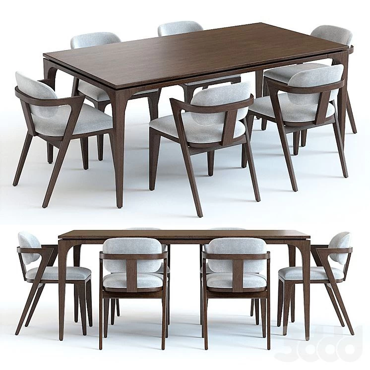 West Elm Adam Court table and chairs
