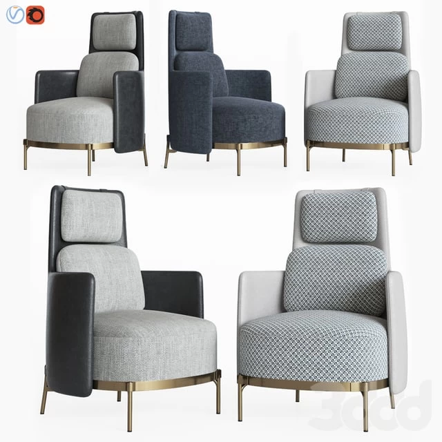 Minotti ribbon armchairs
