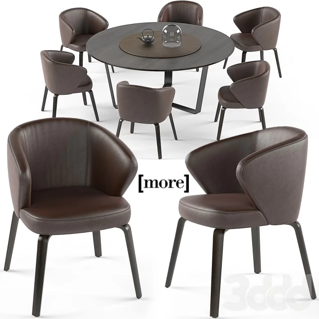 Mudi armchair and Pero round table set